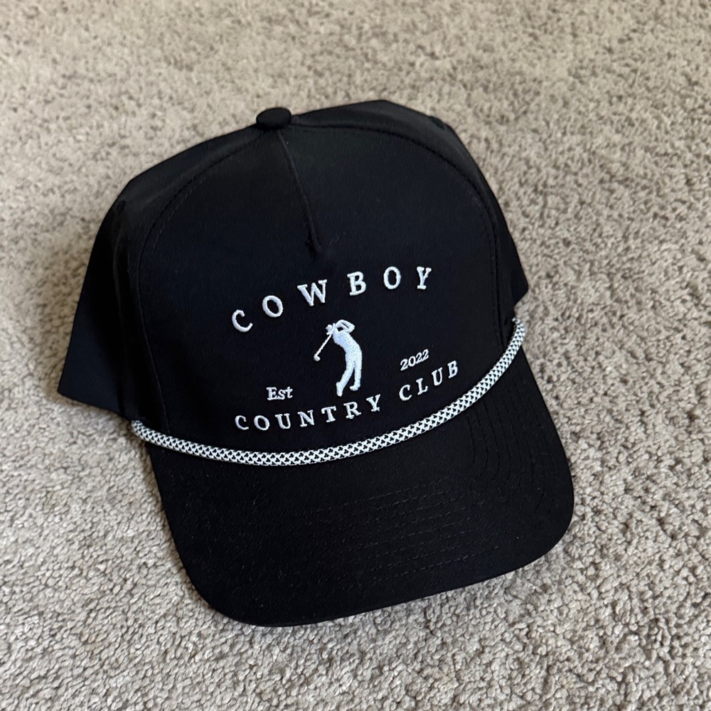 NWOT Black Cowboy Country Club Hat